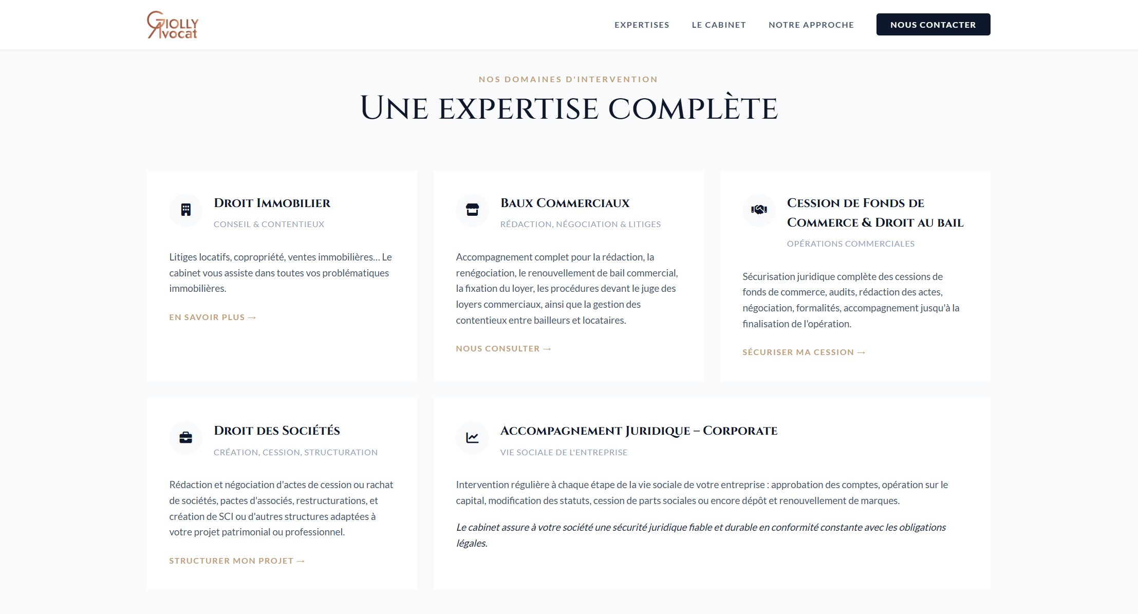 Domaines d'expertise